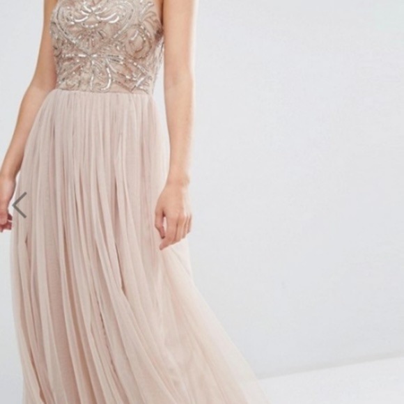 Maya sequined ASOS Maxi dress US 6 Blush - Picture 2 of 10